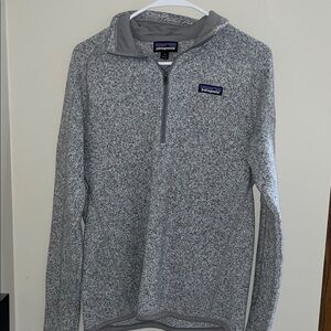 Patagonia Gray Heather Half-Zip Fleece Pullover